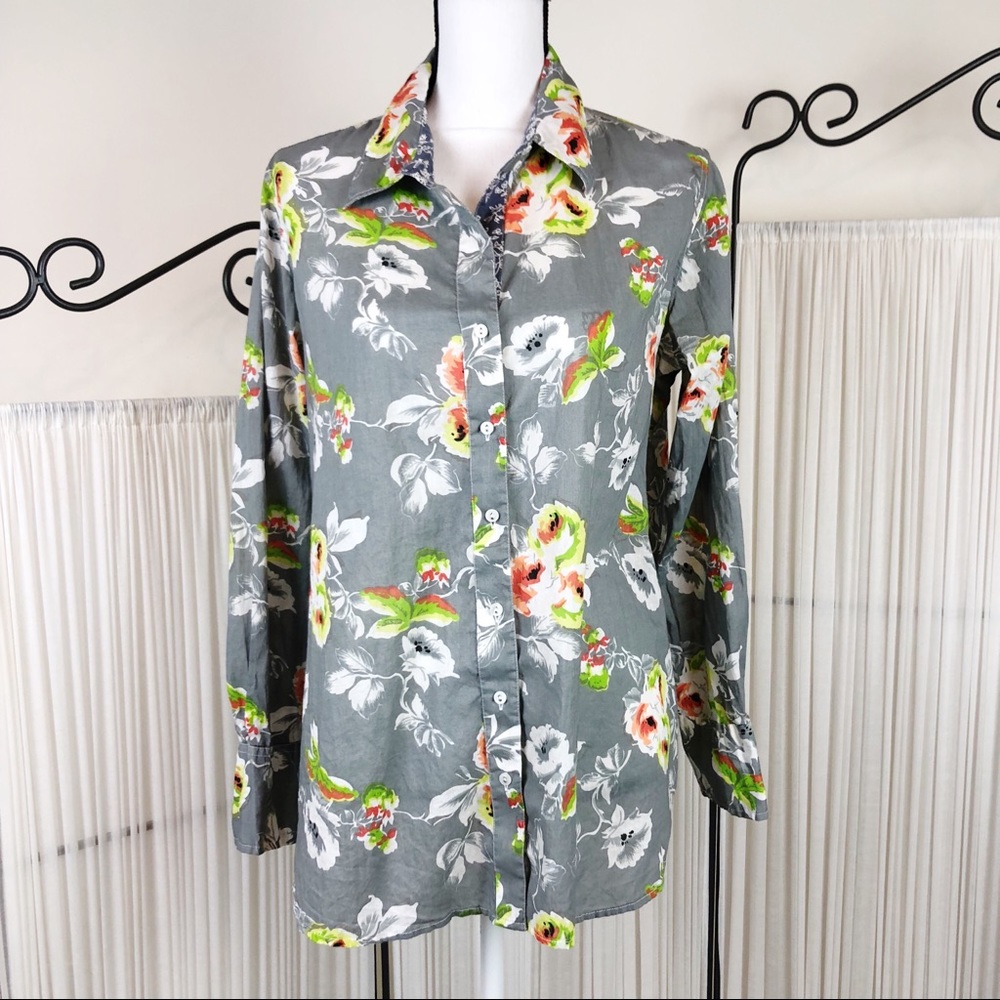 Soft Surroundings Floral Button Shirt
